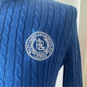 Ralph Lauren Royal Blue Cable Knit Jacket